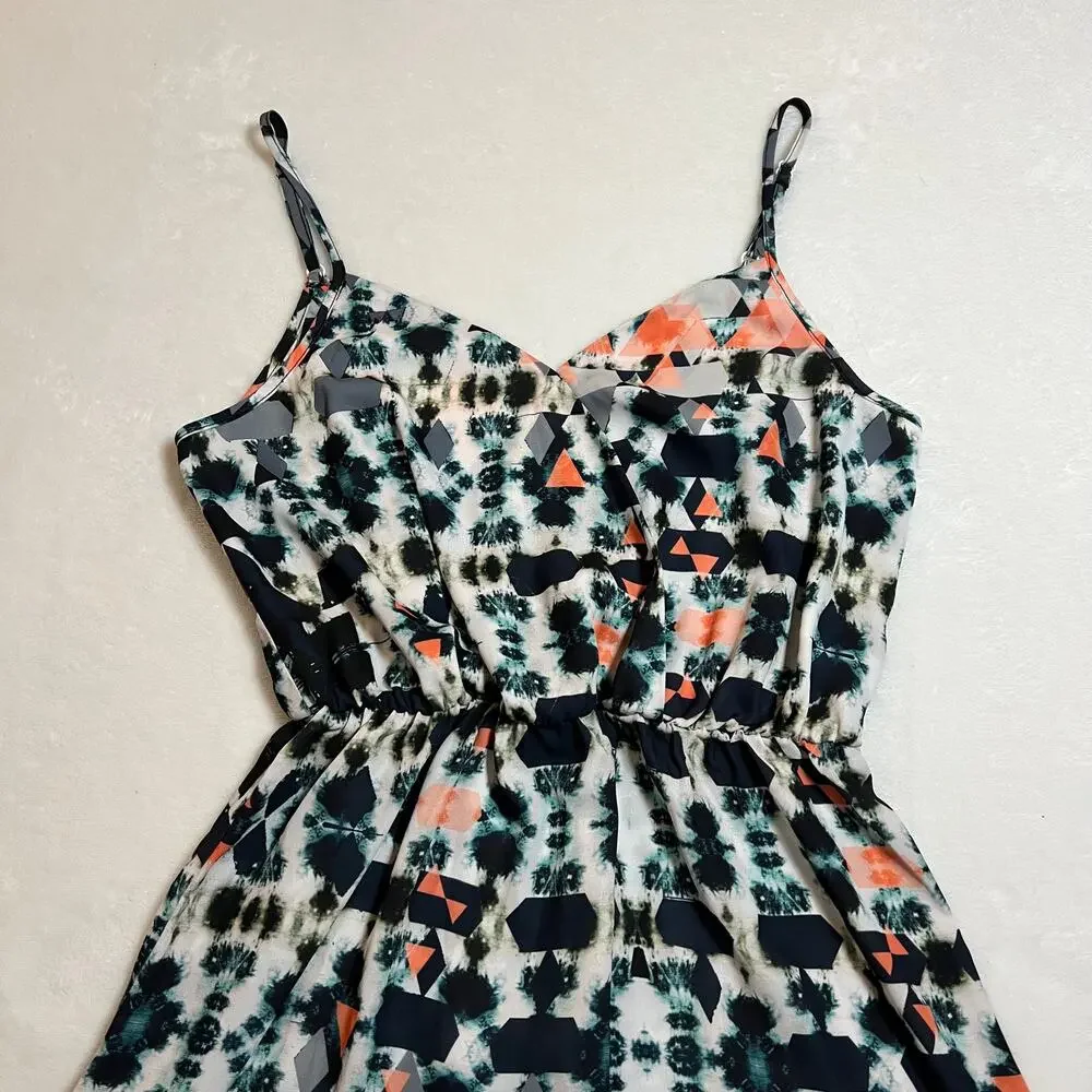 Romeo & Juliet Couture V-Neck Geometric Print Maxi Dress Size S Festival Casual - Picture 5 of 9